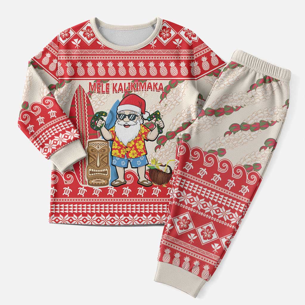Hawaii Christmas Six Seven Christmas Pajama Set Mele Kalikimaka Funny Santa 67 Gen Alpha Slang - Polynesian Pride