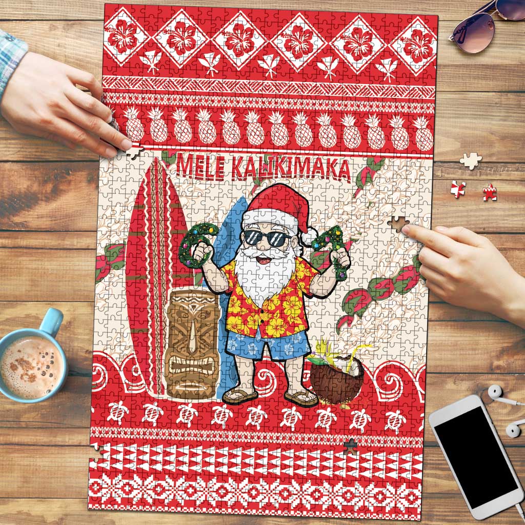 Hawaii Christmas Six Seven Puzzle Mele Kalikimaka Funny Santa 67 Gen Alpha Slang - Polynesian Pride