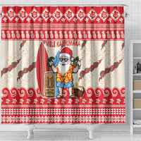 Hawaii Christmas Six Seven Shower Curtain Mele Kalikimaka Funny Santa 67 Gen Alpha Slang - Polynesian Pride