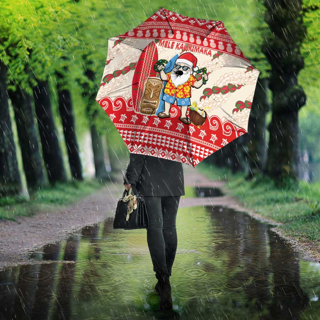 Hawaii Christmas Six Seven Umbrella Mele Kalikimaka Funny Santa 67 Gen Alpha Slang - Polynesian Pride