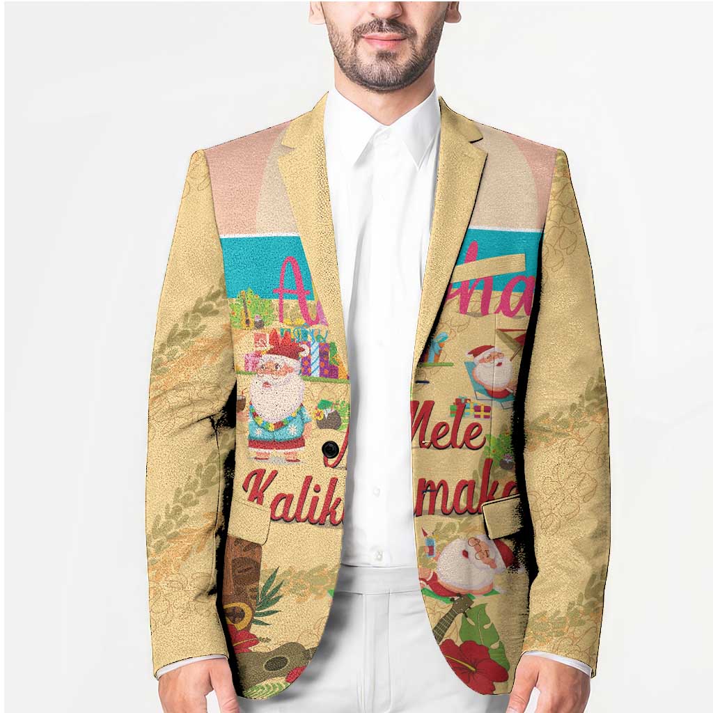Aloha Hawaii Mele Kalikimaka Blazer Beachy Funny Santa Hawaiian Lei - Polynesian Pride
