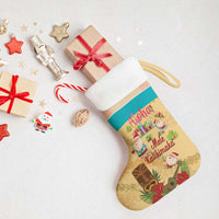 Aloha Hawaii Mele Kalikimaka Christmas Stocking Beachy Funny Santa Hawaiian Lei - Polynesian Pride