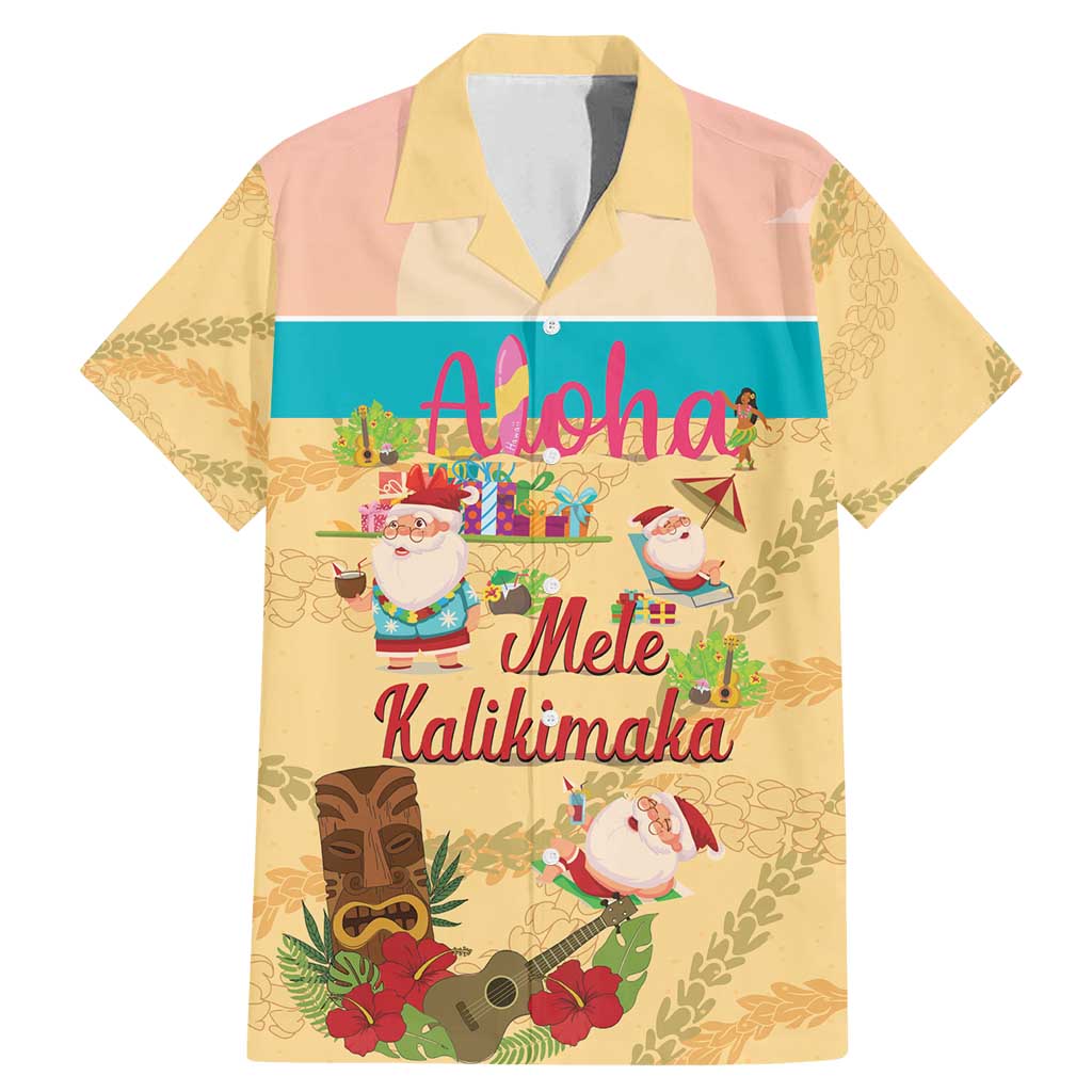 Aloha Hawaii Mele Kalikimaka Family Matching Mermaid Dress and Hawaiian Shirt Beachy Funny Santa Hawaiian Lei - Polynesian Pride