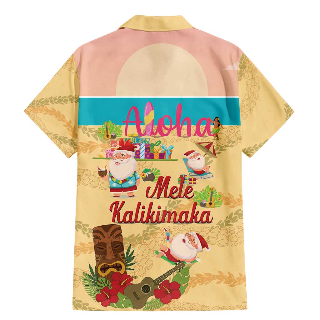 Aloha Hawaii Mele Kalikimaka Family Matching Mermaid Dress and Hawaiian Shirt Beachy Funny Santa Hawaiian Lei - Polynesian Pride
