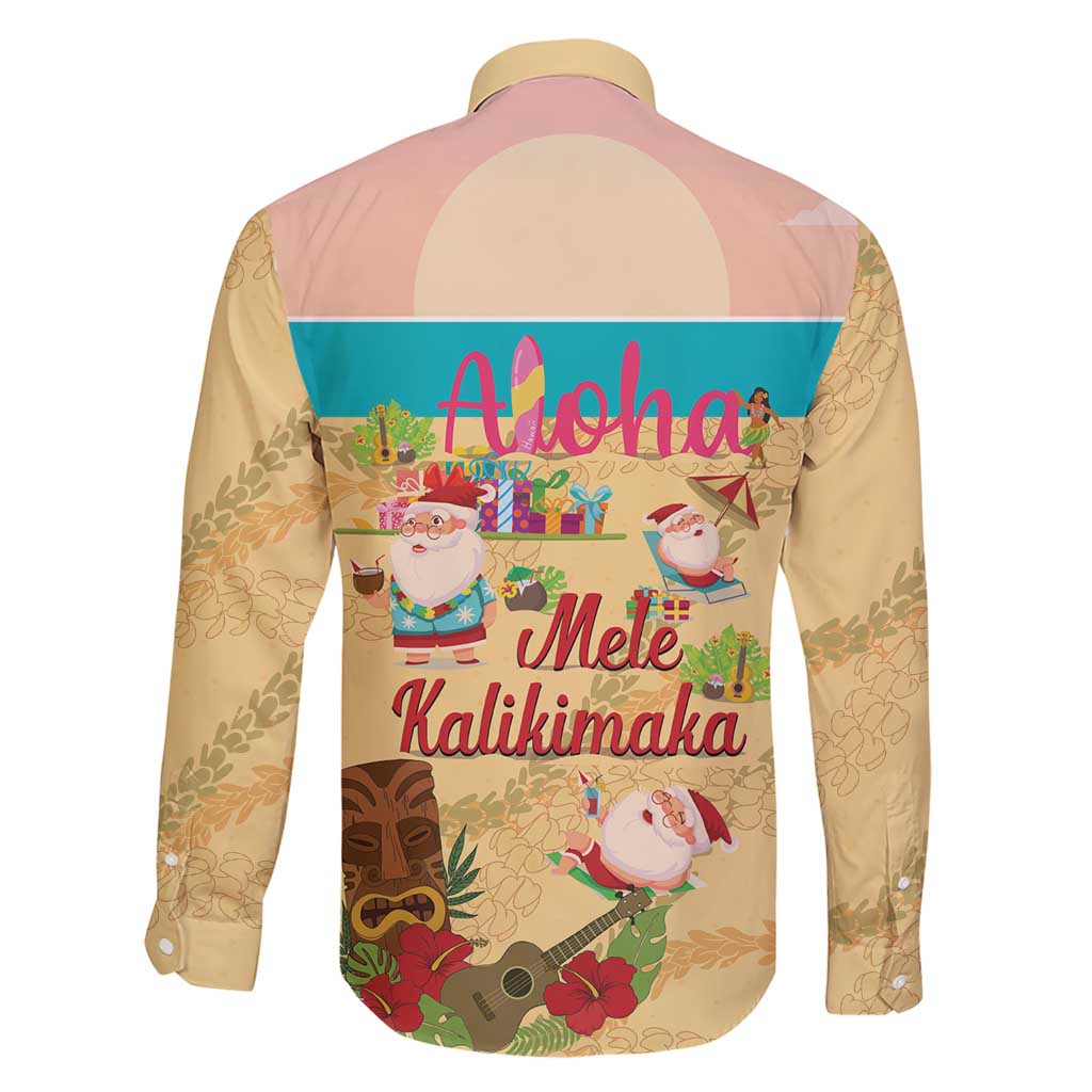 Aloha Hawaii Mele Kalikimaka Family Matching Short Sleeve Bodycon Dress and Hawaiian Shirt Beachy Funny Santa Hawaiian Lei - Polynesian Pride