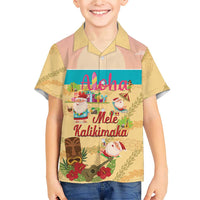 Aloha Hawaii Mele Kalikimaka Family Matching Short Sleeve Bodycon Dress and Hawaiian Shirt Beachy Funny Santa Hawaiian Lei - Polynesian Pride