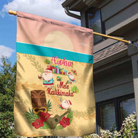 Aloha Hawaii Mele Kalikimaka Garden Flag Beachy Funny Santa Hawaiian Lei - Polynesian Pride