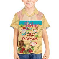 Aloha Hawaii Mele Kalikimaka Kid Hawaiian Shirt Beachy Funny Santa Hawaiian Lei - Polynesian Pride