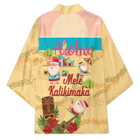 Aloha Hawaii Mele Kalikimaka Kimono Beachy Funny Santa Hawaiian Lei - Polynesian Pride