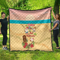 Aloha Hawaii Mele Kalikimaka Quilt Beachy Funny Santa Hawaiian Lei - Polynesian Pride