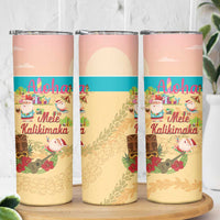 Aloha Hawaii Mele Kalikimaka Skinny Tumbler Beachy Funny Santa Hawaiian Lei - Polynesian Pride