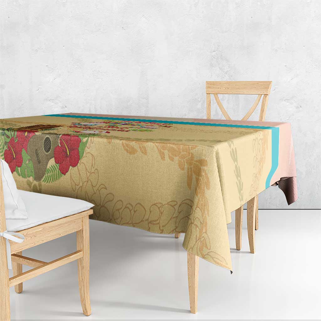 Aloha Hawaii Mele Kalikimaka Tablecloth Beachy Funny Santa Hawaiian Lei - Polynesian Pride