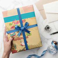 Aloha Hawaii Mele Kalikimaka Wrapping Paper Beachy Funny Santa Hawaiian Lei - Polynesian Pride