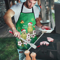 New Zealand Kakapo Christmas Apron Owl Parrot Santa Sliver Fern Manuka - Green - Polynesian Pride