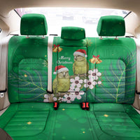 New Zealand Kakapo Christmas Back Car Seat Cover Owl Parrot Santa Sliver Fern Manuka - Green - Polynesian Pride