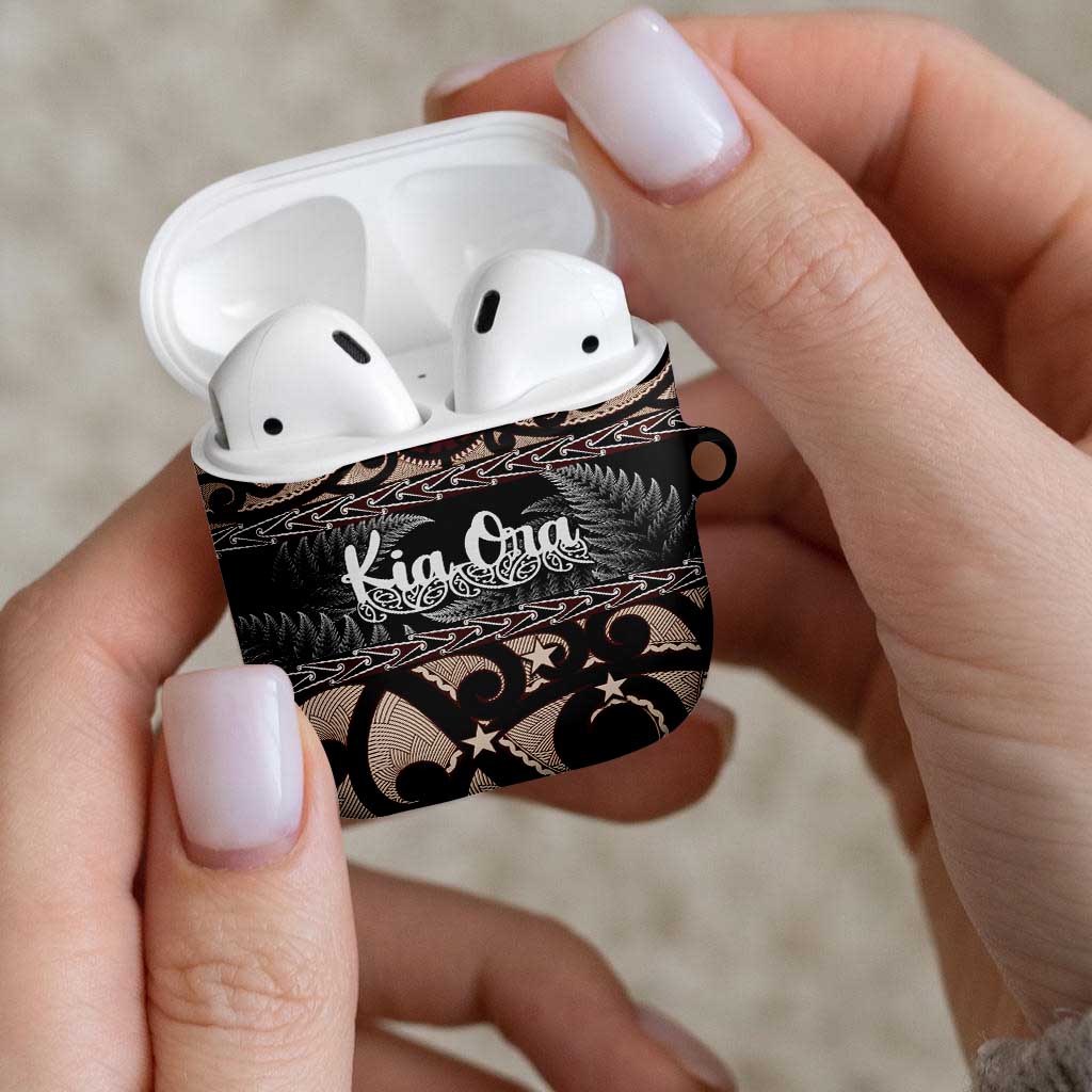 Kia Ora New Zealand AirPods Case Aotearoa Proud Maori Silver Fern - Polynesian Pride