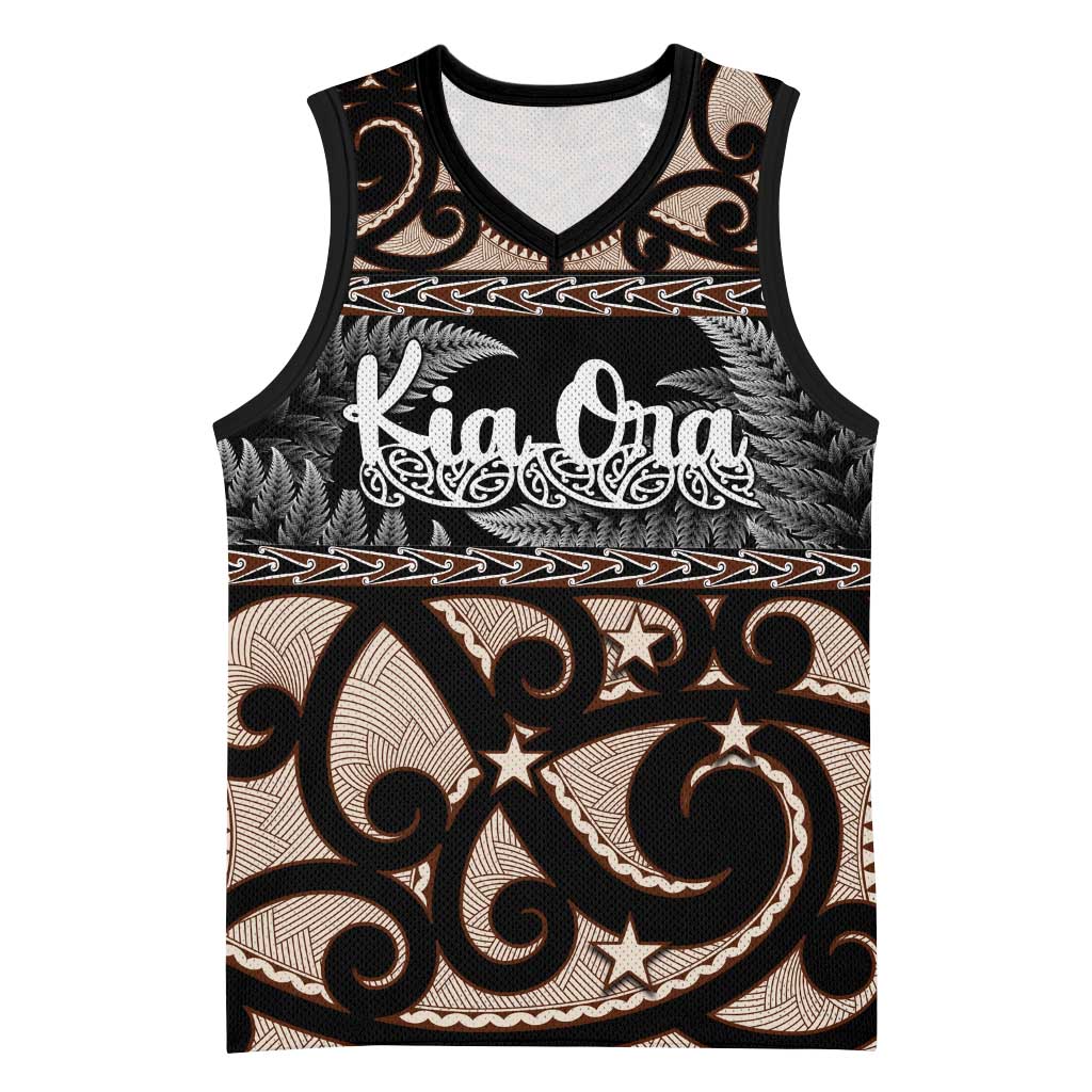 Kia Ora New Zealand Basketball Jersey Aotearoa Proud Maori Silver Fern - Polynesian Pride