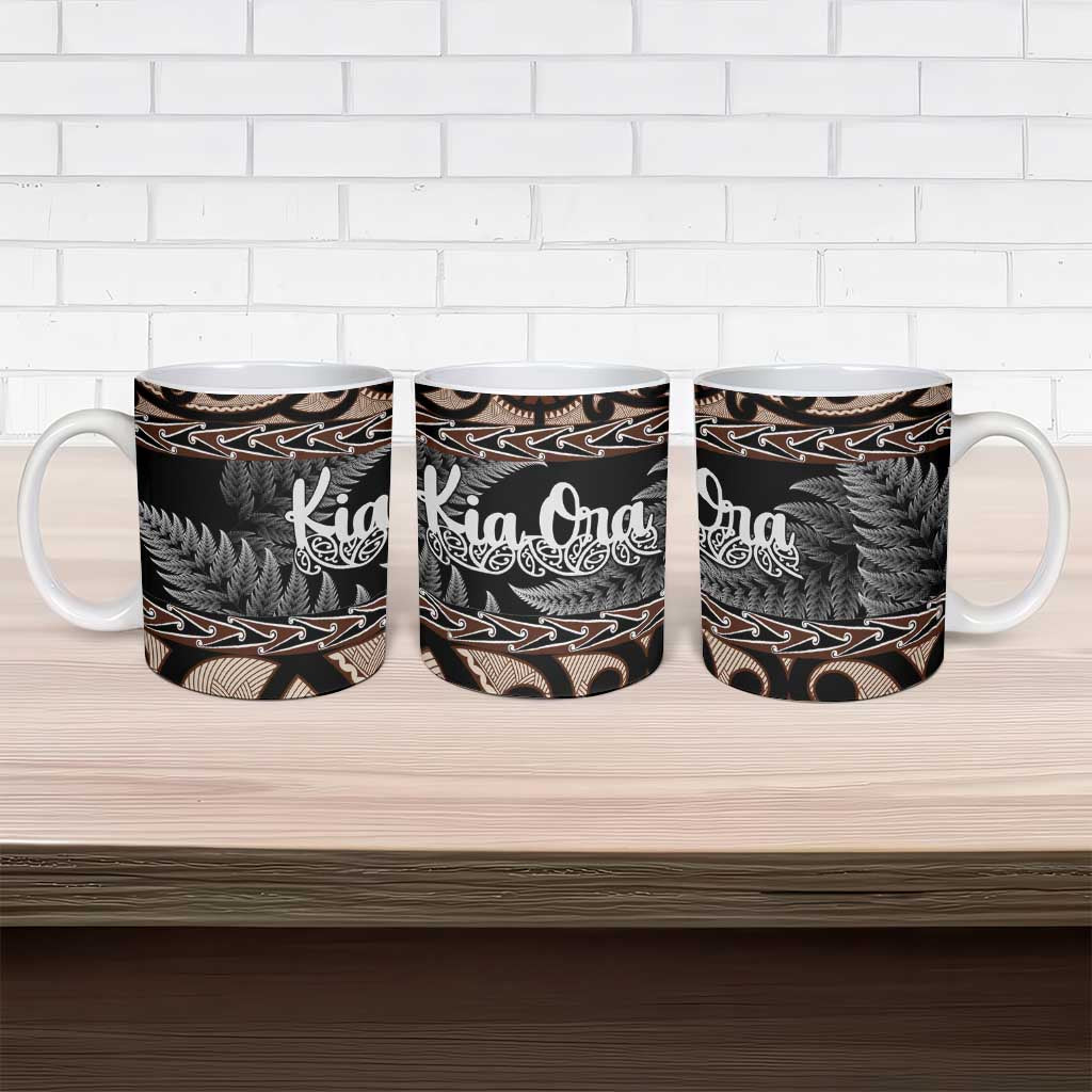 Kia Ora New Zealand Ceramic Mug Aotearoa Proud Maori Silver Fern - Polynesian Pride
