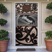 Kia Ora New Zealand Door Cover Aotearoa Proud Maori Silver Fern - Polynesian Pride