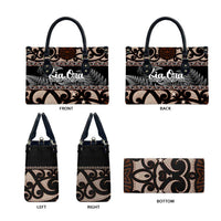 Kia Ora New Zealand Leather Bag Aotearoa Proud Maori Silver Fern - Polynesian Pride
