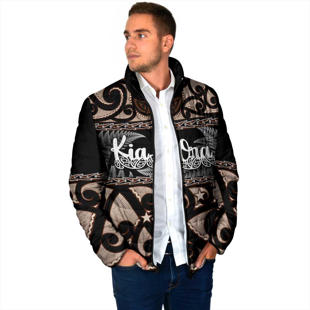Kia Ora New Zealand Padded Jacket Aotearoa Proud Maori Silver Fern - Polynesian Pride