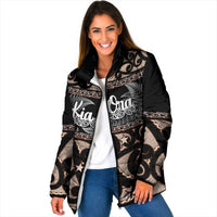 Kia Ora New Zealand Padded Jacket Aotearoa Proud Maori Silver Fern - Polynesian Pride