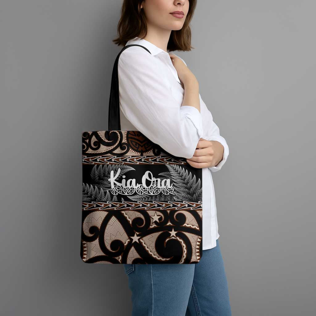 Kia Ora New Zealand Tote Bag Aotearoa Proud Maori Silver Fern LT14 - Polynesian Pride