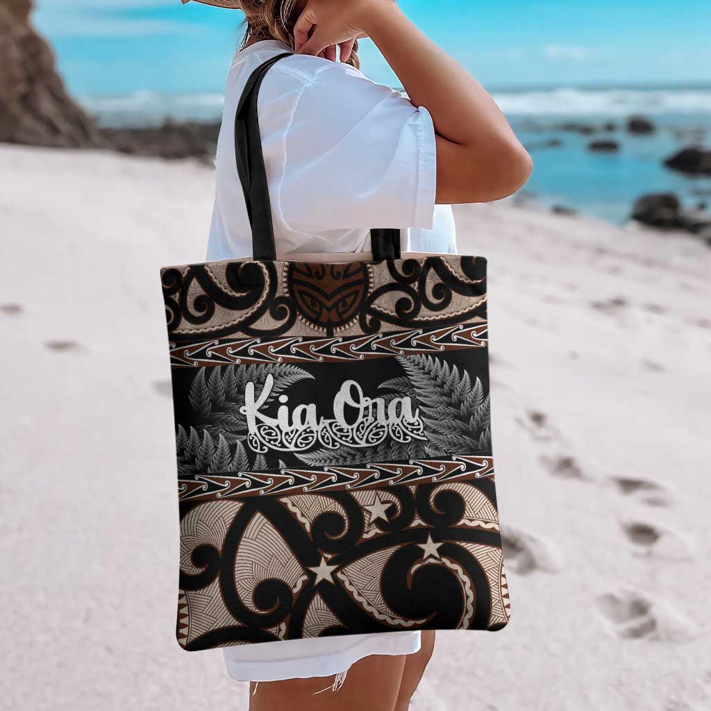 Kia Ora New Zealand Tote Bag Aotearoa Proud Maori Silver Fern LT14 - Polynesian Pride