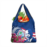 Guam Martin Luther King Jr Day Grocery Bag I Have A Dream Guahan Seal With Bougainvillea