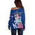 Guam Martin Luther King Jr Day Off Shoulder Sweater I Have A Dream Guahan Seal With Bougainvillea LT14 - Polynesian Pride