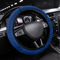 Guam Martin Luther King Jr Day Steering Wheel Cover I Have A Dream Guahan Seal With Bougainvillea LT14 Universal Fit Blue - Polynesian Pride