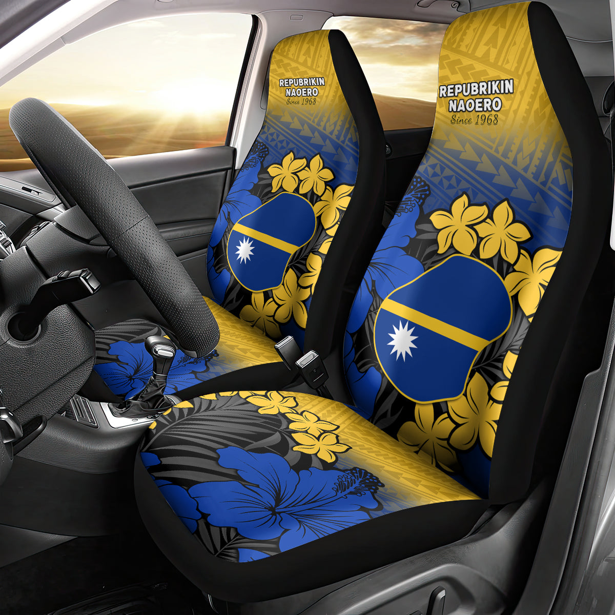Nauru Independence Day Car Seat Cover Repubrikin Naoero Polynesian Pattern LT14 - Polynesian Pride
