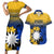 Nauru Independence Day Couples Matching Short Sleeve Bodycon Dress and Hawaiian Shirt Repubrikin Naoero Polynesian Pattern LT14 Blue - Polynesian Pride