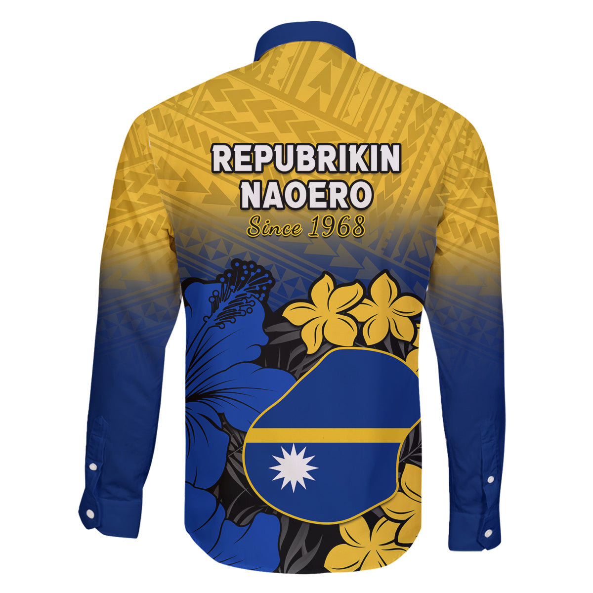 Nauru Independence Day Family Matching Puletasi Dress and Hawaiian Shirt Repubrikin Naoero Polynesian Pattern LT14 - Polynesian Pride