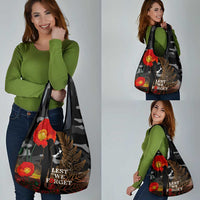 New Zealand ANZAC Day Grocery Bag Lest We Forget Silver Fern With Camouflage