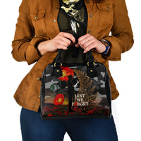 New Zealand ANZAC Day Shoulder Handbag Lest We Forget Silver Fern With Camouflage LT14 - Polynesian Pride