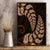 Brown New Zealand Paisley Silver Fern Canvas Wall Art Aotearoa Maori LT14 - Polynesian Pride