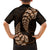 Brown New Zealand Paisley Silver Fern Kid Hawaiian Shirt Aotearoa Maori LT14 - Polynesian Pride