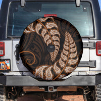 Brown New Zealand Paisley Silver Fern Spare Tire Cover Aotearoa Maori LT14 - Polynesian Pride