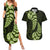 Green New Zealand Paisley Silver Fern Couples Matching Summer Maxi Dress and Hawaiian Shirt Aotearoa Maori LT14 Green - Polynesian Pride