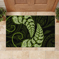 Green New Zealand Paisley Silver Fern Rubber Doormat Aotearoa Maori LT14 - Polynesian Pride