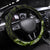 Green New Zealand Paisley Silver Fern Steering Wheel Cover Aotearoa Maori LT14 Universal Fit Green - Polynesian Pride