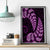 Purple New Zealand Paisley Silver Fern Canvas Wall Art Aotearoa Maori LT14 - Polynesian Pride