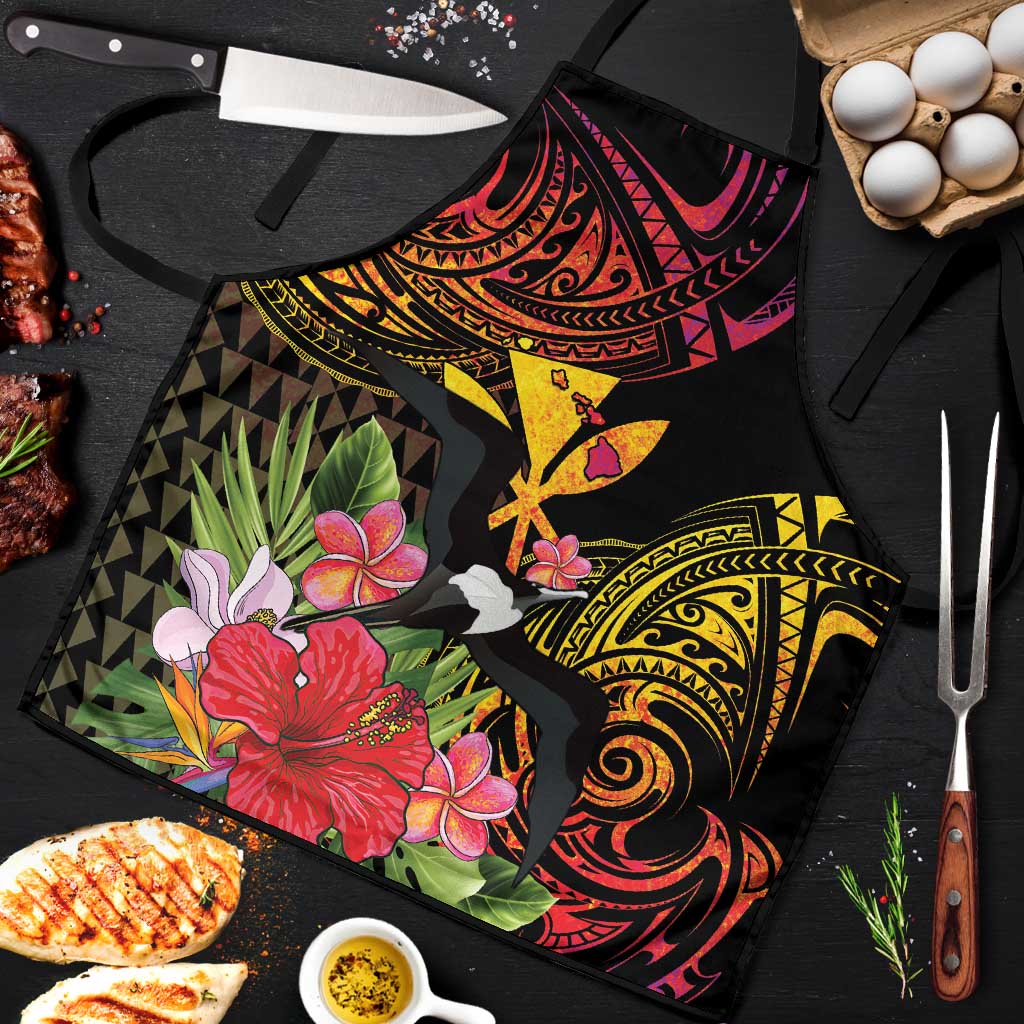 Hawaii Iwa Bird Apron Great Frigatebird Kanaka Tropical Hippie Style - Polynesian Pride