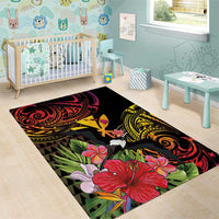 Hawaii Iwa Bird Area Rug Great Frigatebird Kanaka Tropical Hippie Style - Polynesian Pride