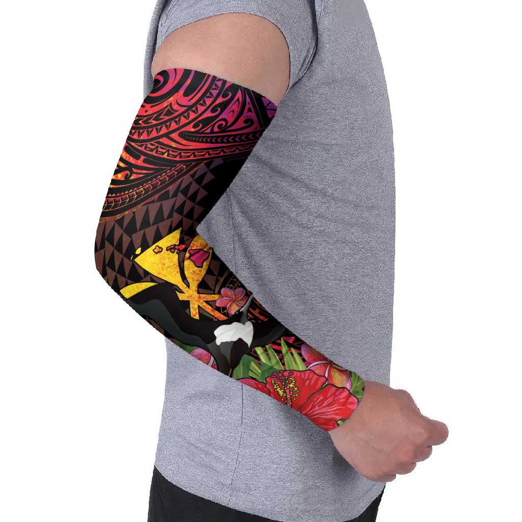 Hawaii Iwa Bird Arm Sleeves Great Frigatebird Kanaka Tropical Hippie Style - Polynesian Pride
