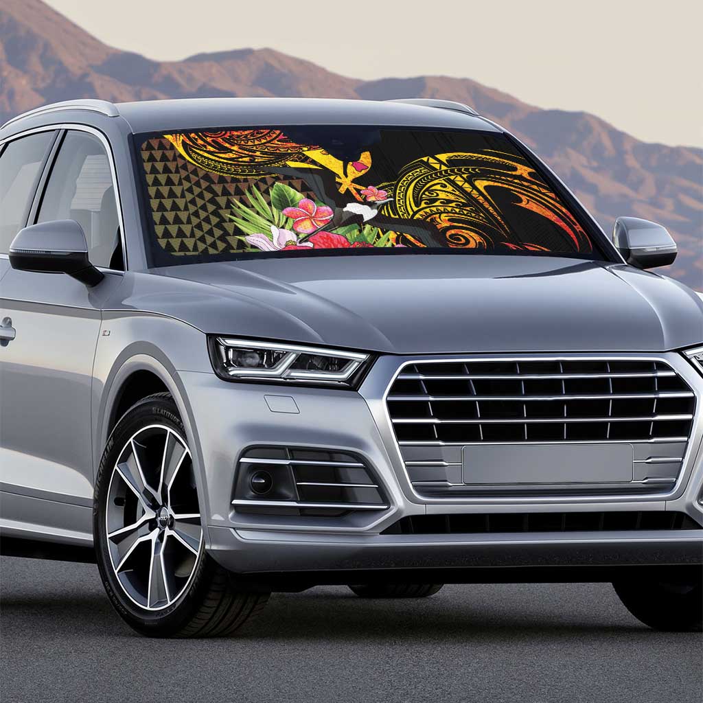 Hawaii Iwa Bird Auto Sun Shade Great Frigatebird Kanaka Tropical Hippie Style - Polynesian Pride