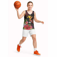 Hawaii Iwa Bird Basketball Jersey Great Frigatebird Kanaka Tropical Hippie Style - Polynesian Pride