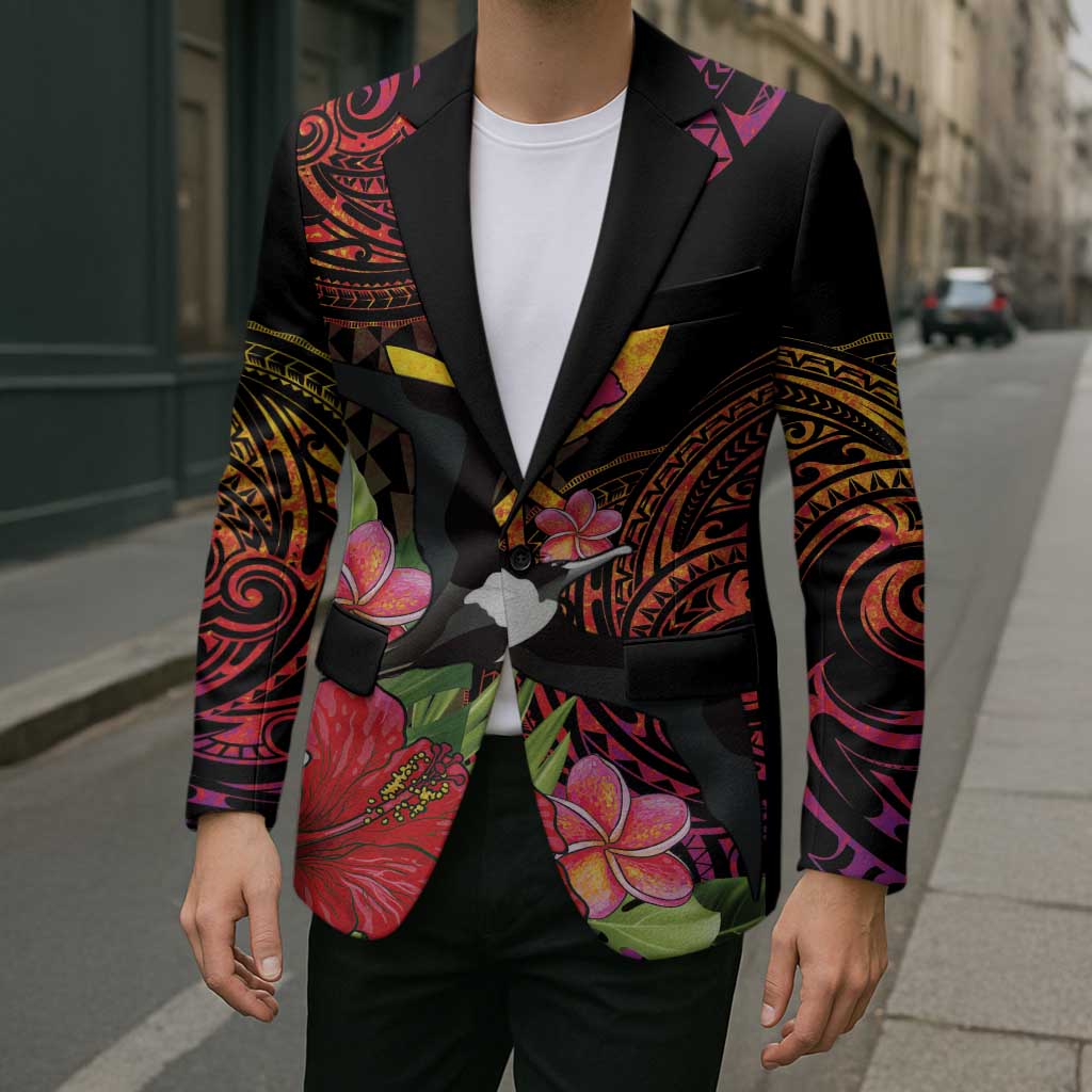 Hawaii Iwa Bird Blazer Great Frigatebird Kanaka Tropical Hippie Style - Polynesian Pride