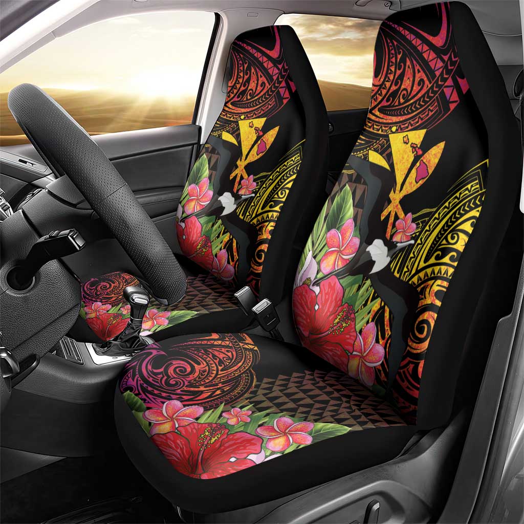 Hawaii Iwa Bird Car Seat Cover Great Frigatebird Kanaka Tropical Hippie Style - Polynesian Pride